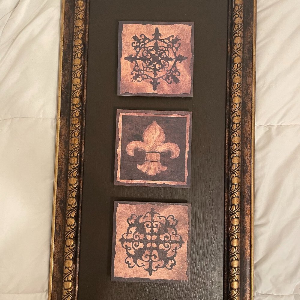Brown and Gold Wall Art Set